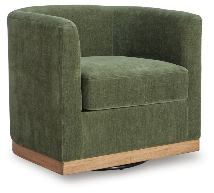 Jersonlow Swivel Accent Chair - Forest Green