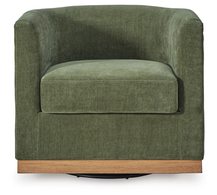 Jersonlow Swivel Accent Chair - Forest Green