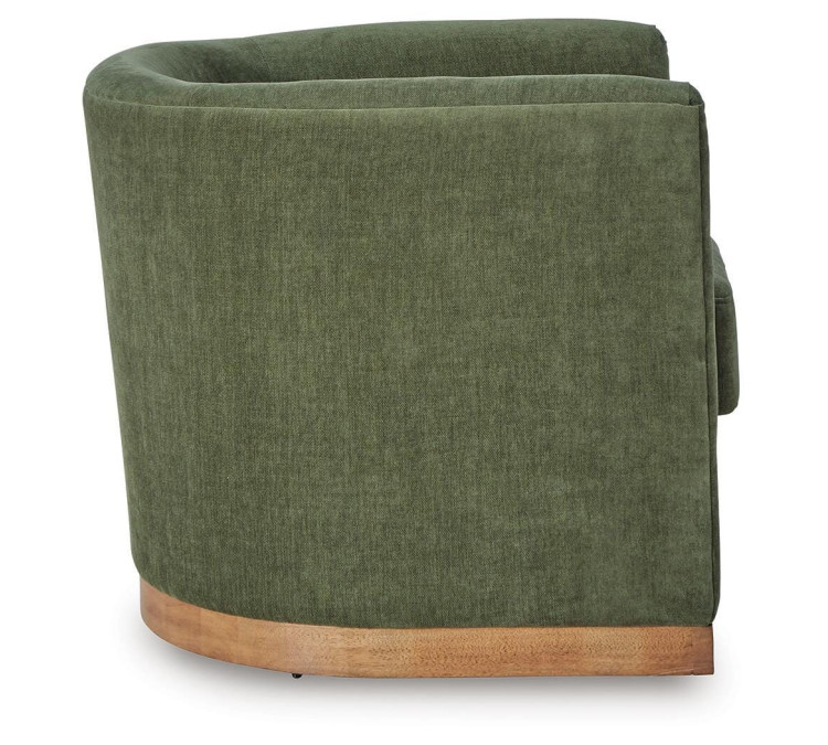Jersonlow Swivel Accent Chair - Forest Green