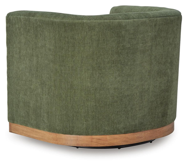 Jersonlow Swivel Accent Chair - Forest Green