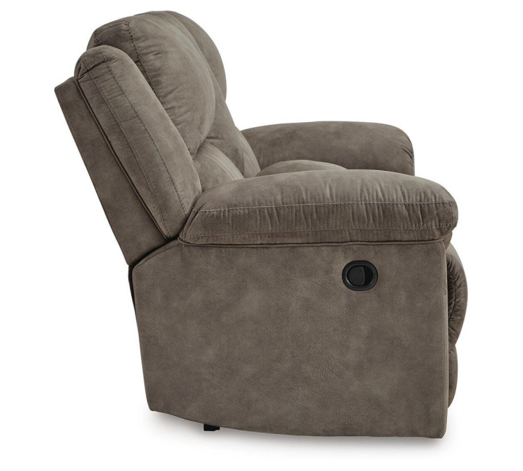 Laresview Reclining Loveseat with Console - Fossil