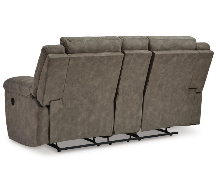 Laresview Reclining Loveseat with Console - Fossil