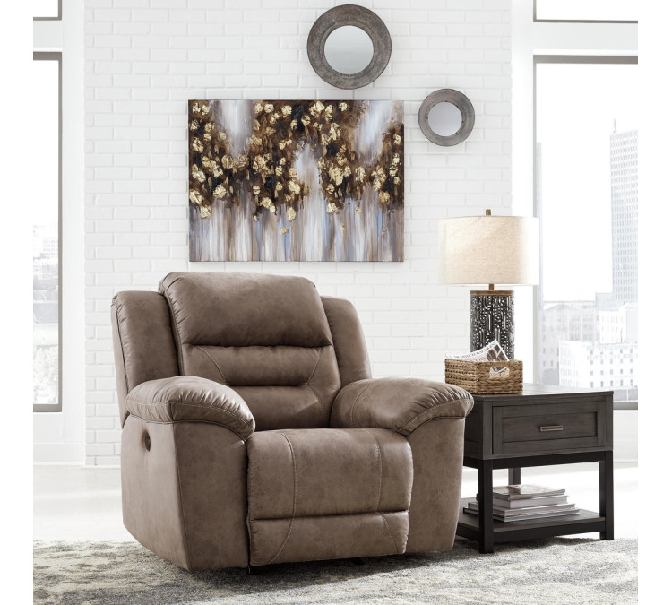Stoneland Power Recliner - Fossil