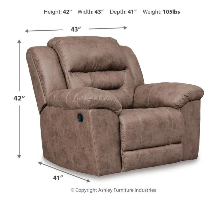 Stoneland Recliner - Fossil