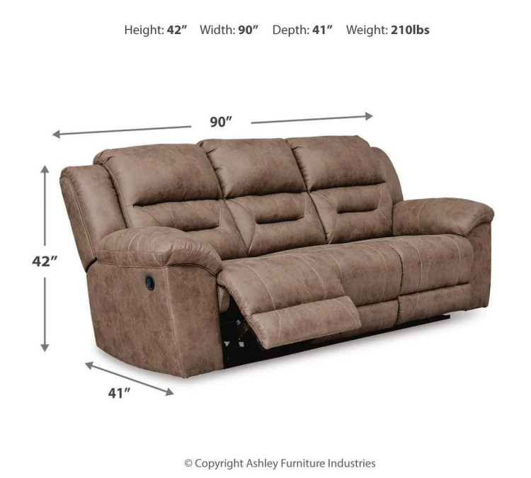 Stoneland Reclining Sofa - Fossil