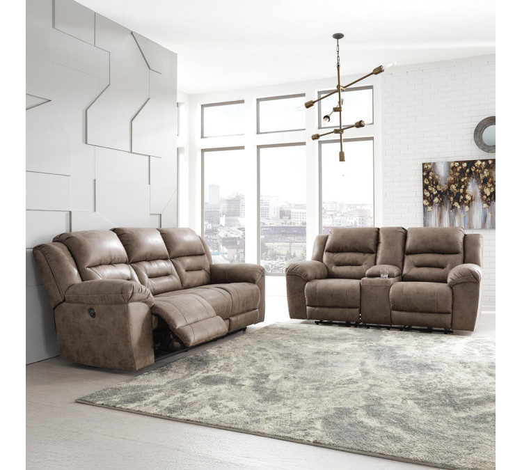 Stoneland Reclining Sofa - Fossil
