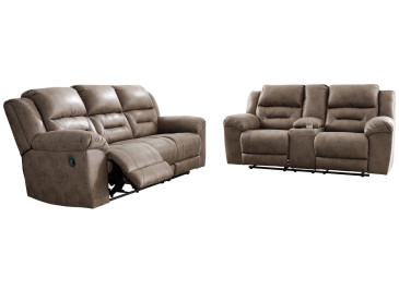 Stoneland Sofa and Loveseat - Fossil