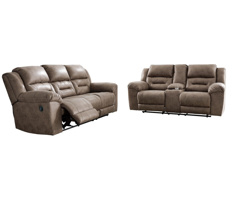 Stoneland Sofa and Loveseat - Fossil