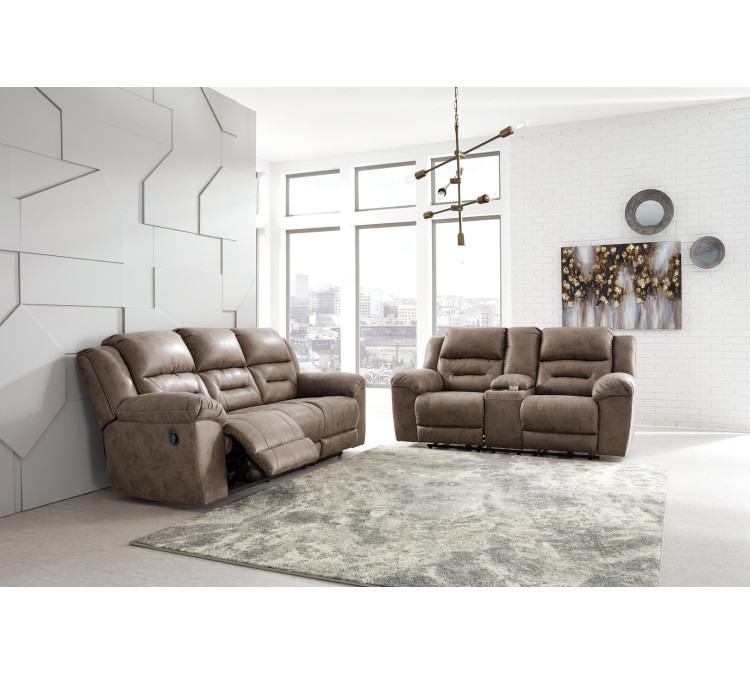 Stoneland Sofa and Loveseat - Fossil