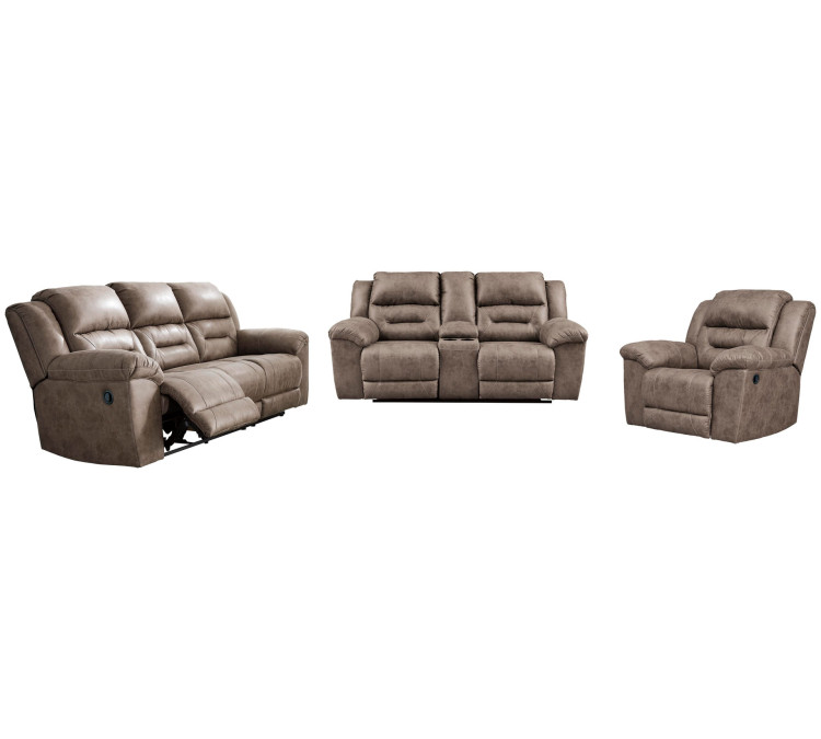 Stoneland Sofa, Loveseat and Recliner - Fossil