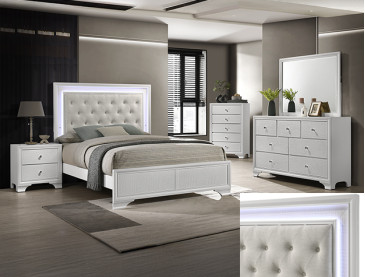 LYSSA BEDROOM OAT - QUEEN / Frost