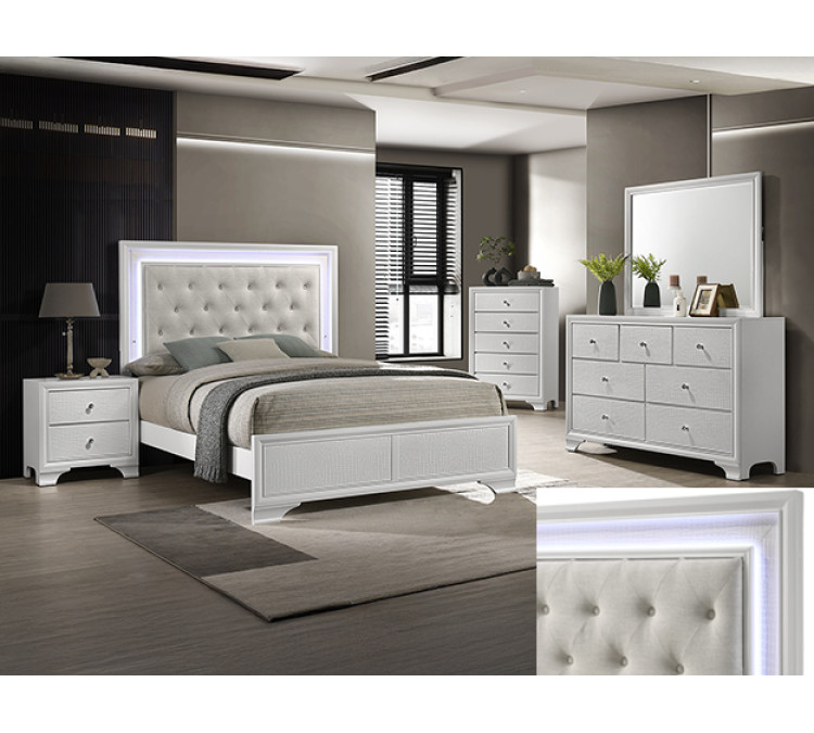 LYSSA BEDROOM OAT - QUEEN / Frost