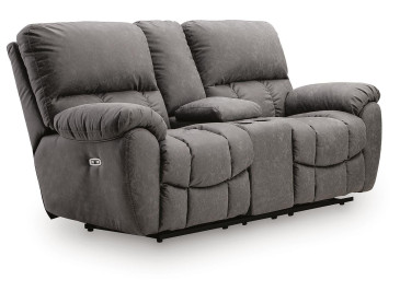 Hadrian Pike Power Reclining Loveseat with Console - Galaxy