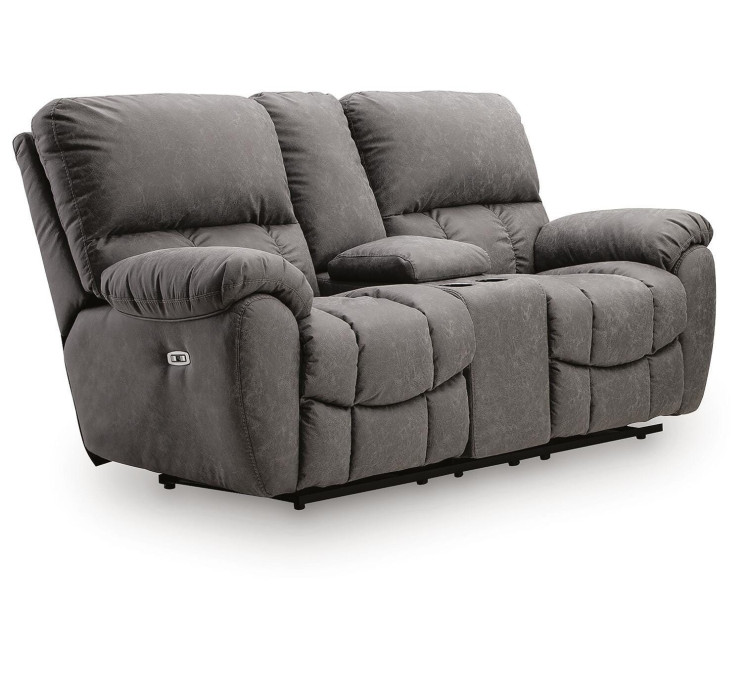 Hadrian Pike Power Reclining Loveseat with Console - Galaxy