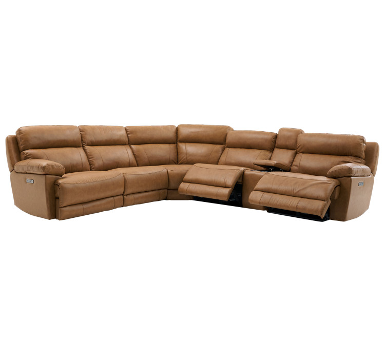 Gatlin Dual/Power Leather 6/Piece Modular Reclining Sectional