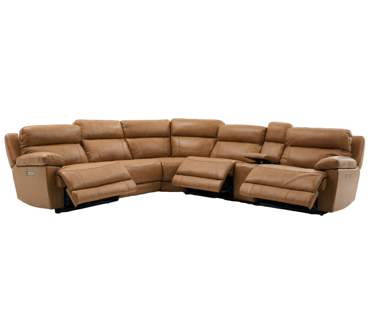 Gatlin Dual/Power Leather 6/Piece Modular Reclining Sectional