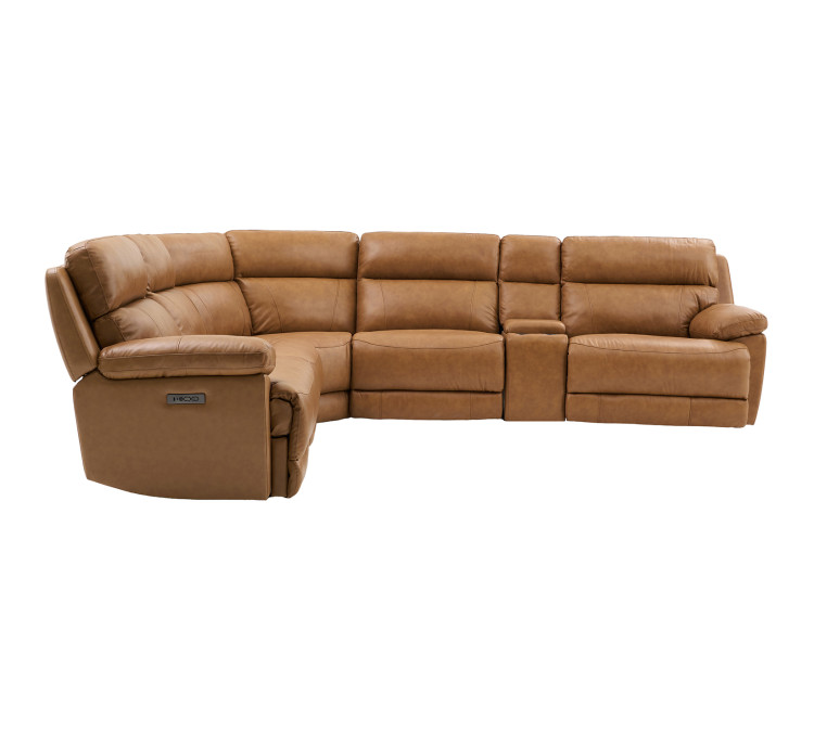Gatlin Dual/Power Leather 6/Piece Modular Reclining Sectional