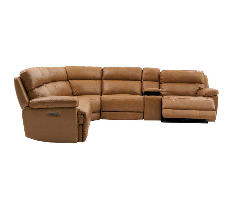 Gatlin Dual/Power Leather 6/Piece Modular Reclining Sectional