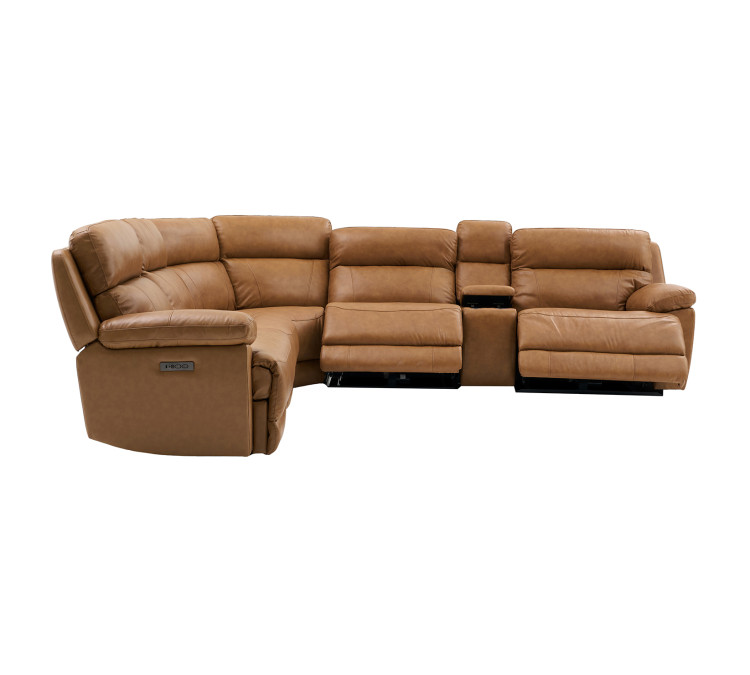 Gatlin Dual/Power Leather 6/Piece Modular Reclining Sectional