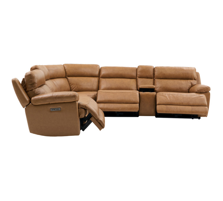 Gatlin Dual/Power Leather 6/Piece Modular Reclining Sectional