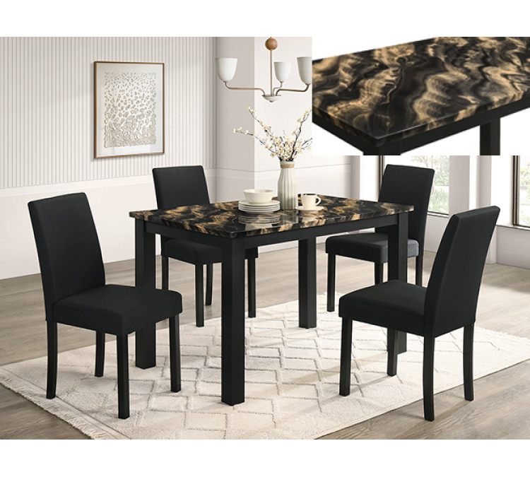 RESIA DINING GROUP - Gold Black