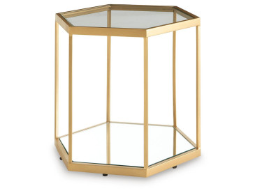 Veerwick Accent Coffee Table - Gold Finish