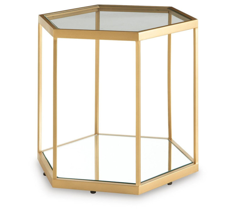 Veerwick Accent Coffee Table - Gold Finish