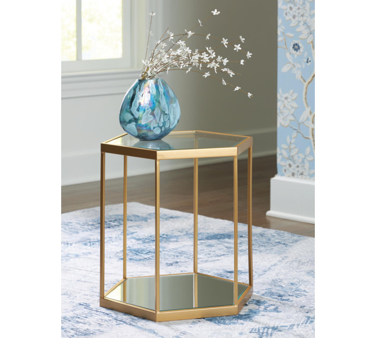 Veerwick Accent Coffee Table - Gold Finish