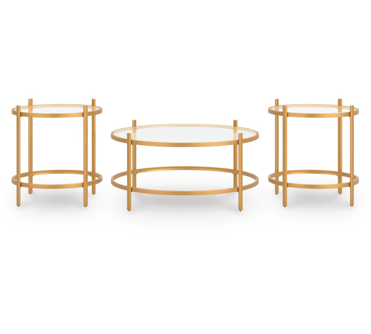 Pearlox Table (Set of 3) - Gold