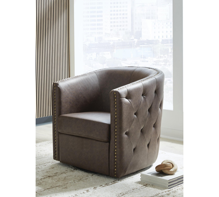 Brentlow Swivel Accent Chair - Granite