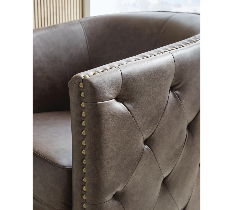 Brentlow Swivel Accent Chair - Granite