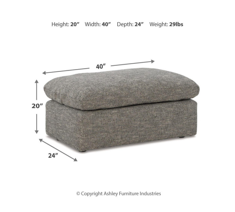 Dramatic Chair and Ottoman - Granite