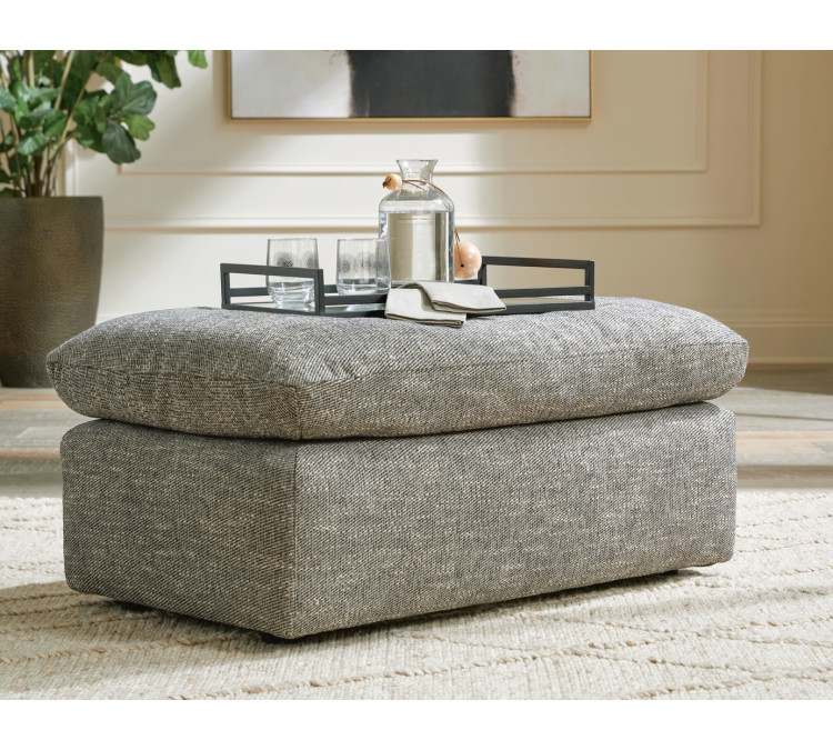 Dramatic Chair and Ottoman - Granite