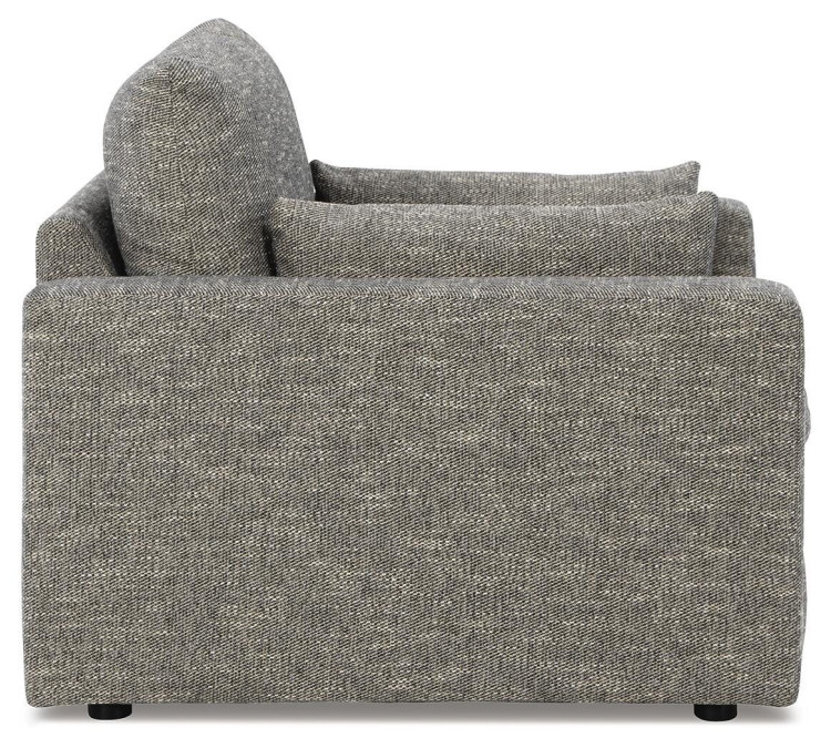 Dramatic Chair and Ottoman - Granite