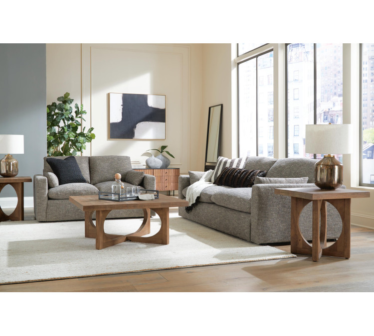Dramatic Sofa and Loveseat - Granite