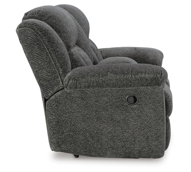 Frohn Reclining Loveseat with Console - Graphite