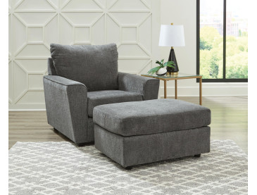 Stairatt Chair and Ottoman - Gravel