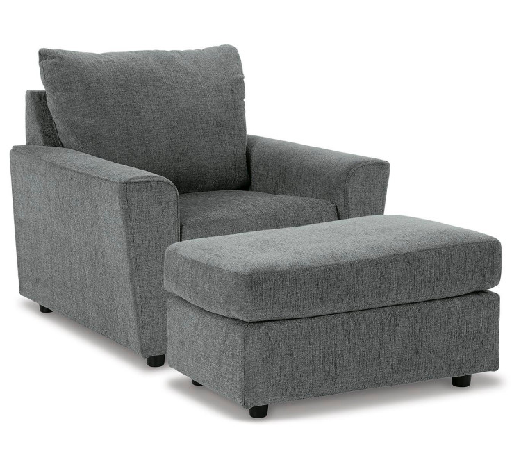 Stairatt Chair and Ottoman - Gravel
