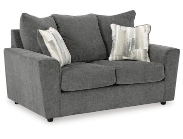 Stairatt Loveseat - Gravel
