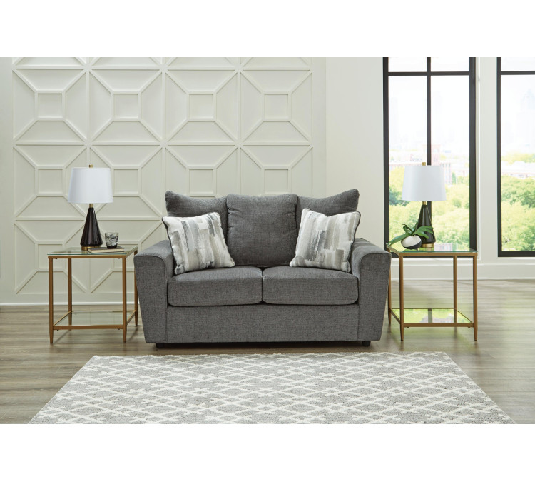 Stairatt Loveseat - Gravel