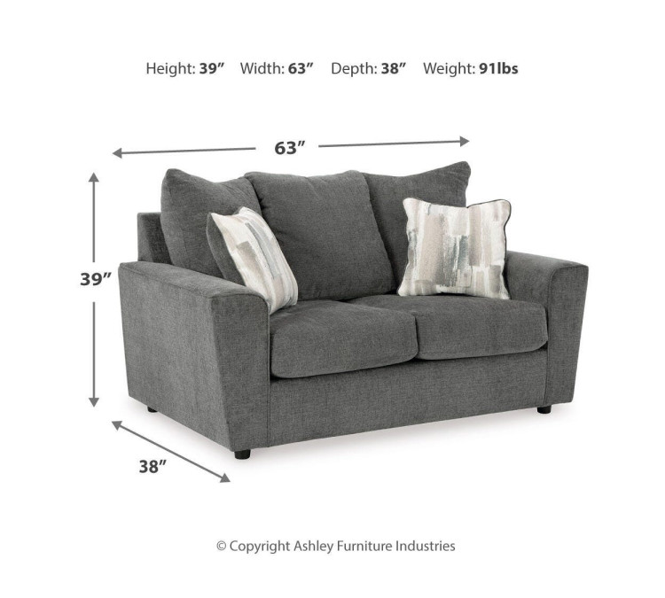 Stairatt Loveseat - Gravel