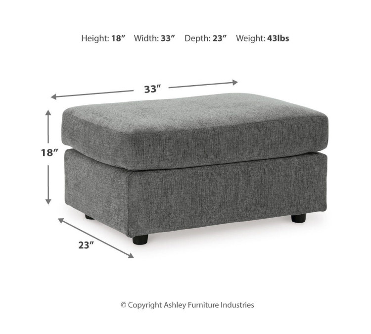 Stairatt Ottoman - Gravel