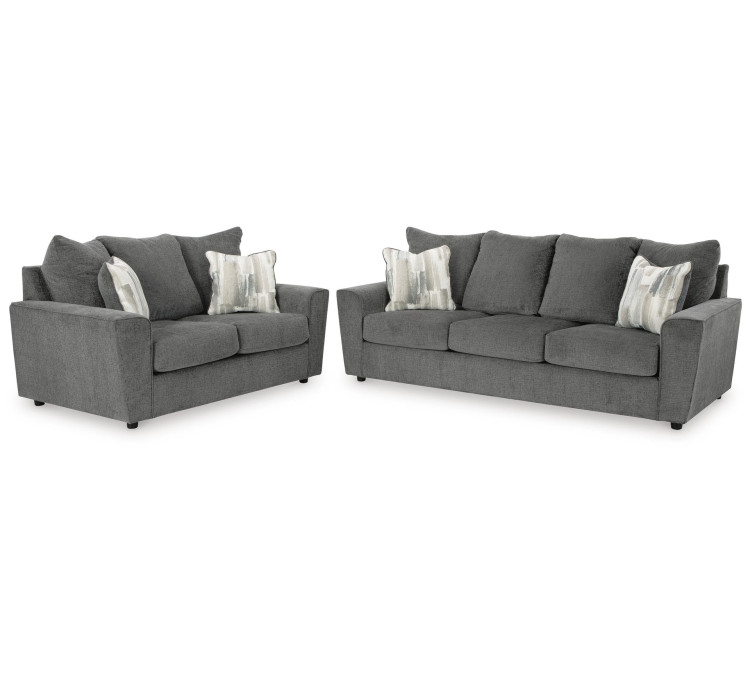 Stairatt Sofa and Loveseat - Gravel