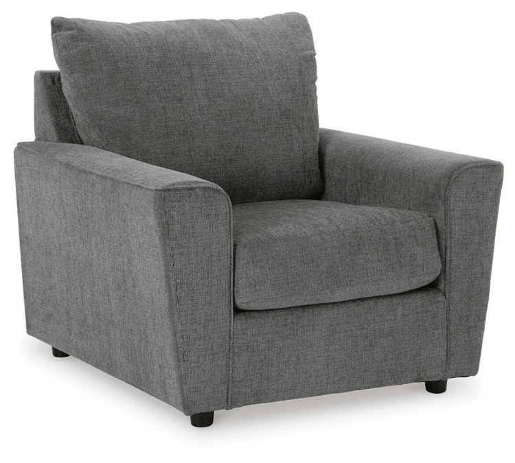 Stairatt Sofa, Loveseat, Chair and Ottoman - Gravel
