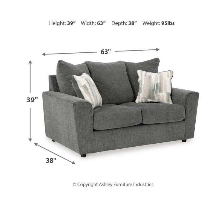Stairatt Sofa, Loveseat, Chair and Ottoman - Gravel