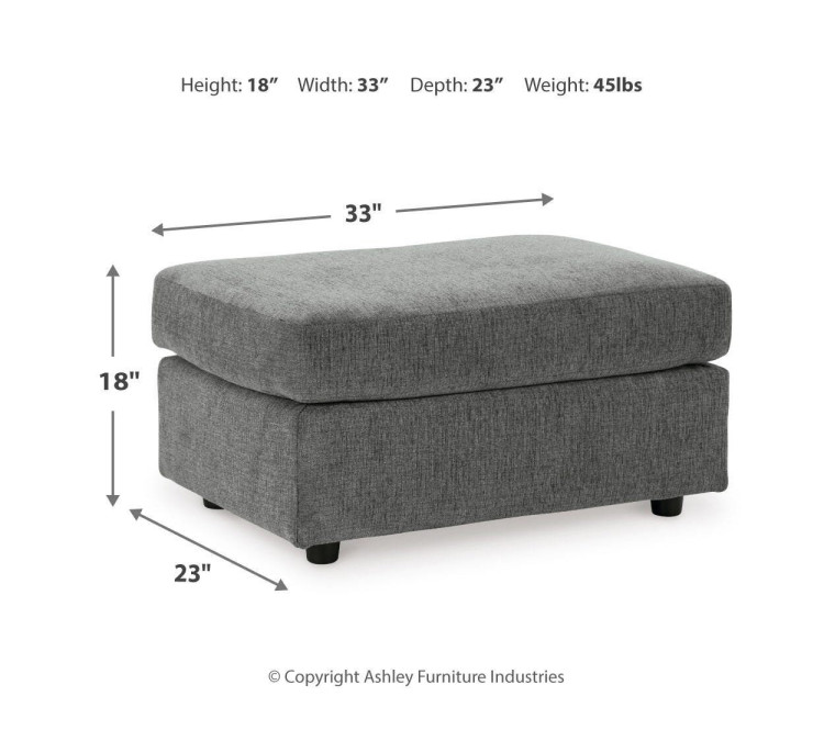 Stairatt Sofa, Loveseat, Chair and Ottoman - Gravel