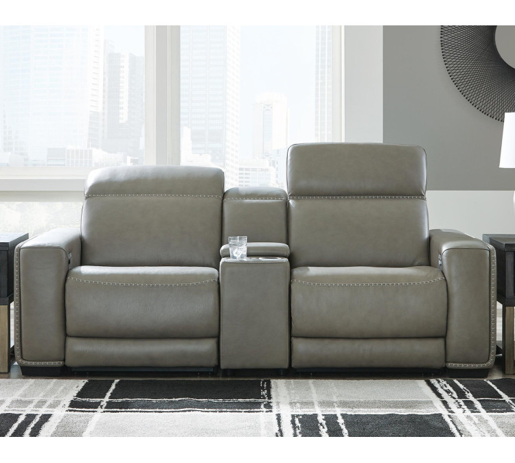 Correze 3-Piece Power Reclining Sectional Loveseat - Gray
