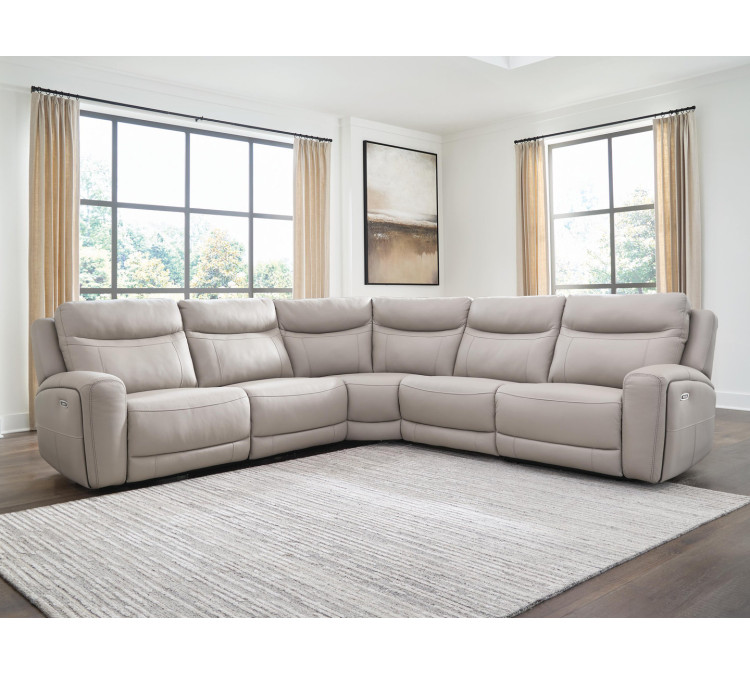 Gravier 5-Piece Power Reclining Sectional - Gray