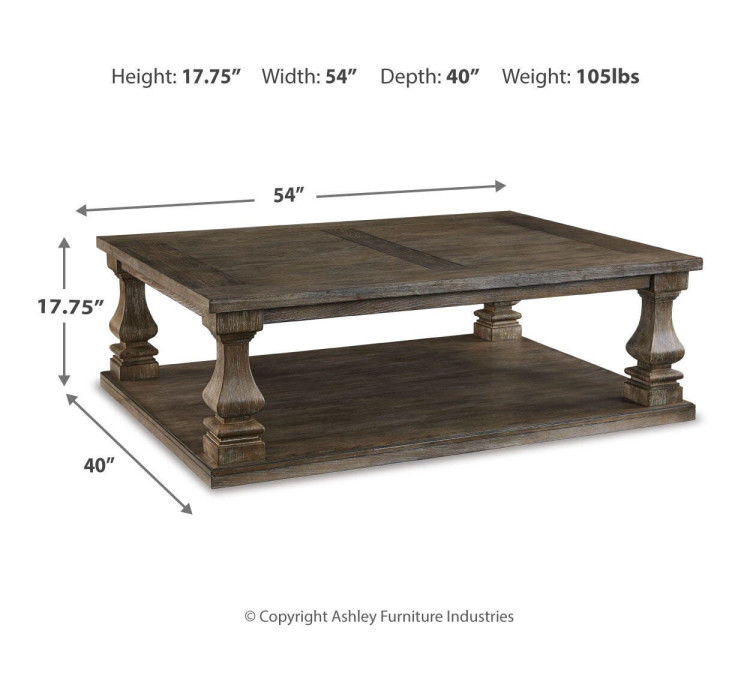 Johnelle Coffee Table - Gray