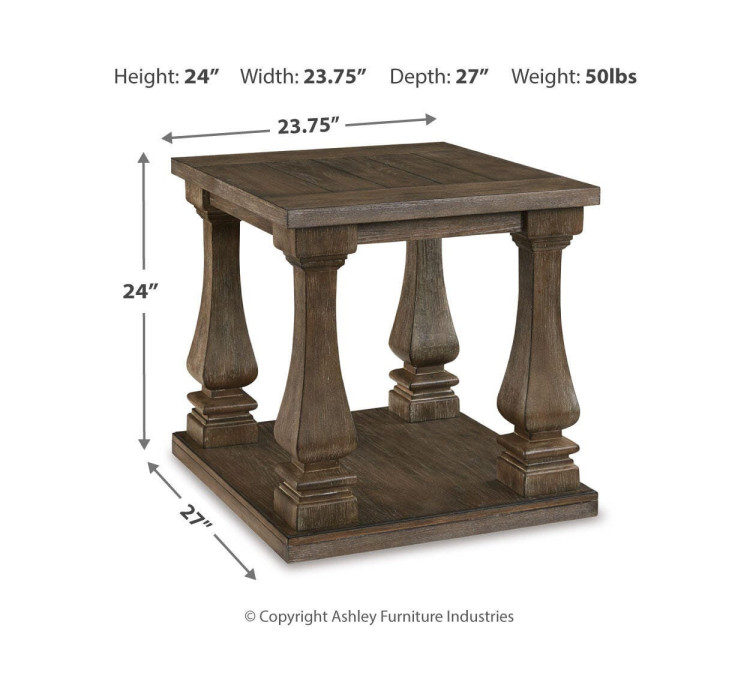 Johnelle End Table - Gray